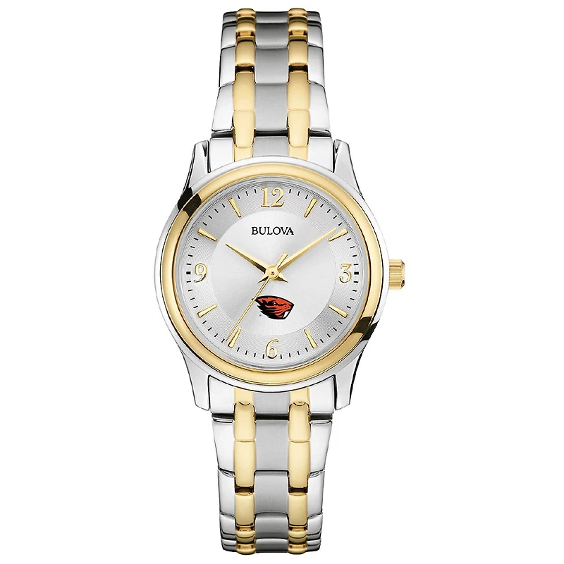 Women's Bulova Silver/Gold Oregon State Beavers Classic Two-Tone Round Watch