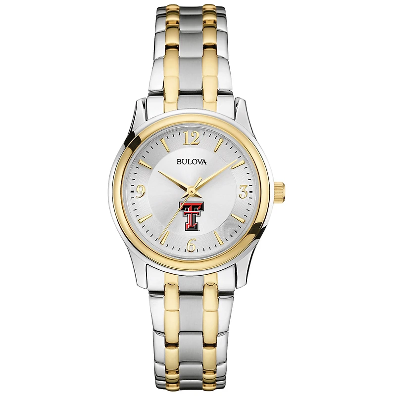 Women's Bulova Silver/Gold Texas Tech Red Raiders Classic Two-Tone Round Watch
