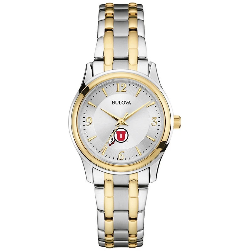Women's Bulova Silver/Gold Utah Utes Classic Two-Tone Round Watch