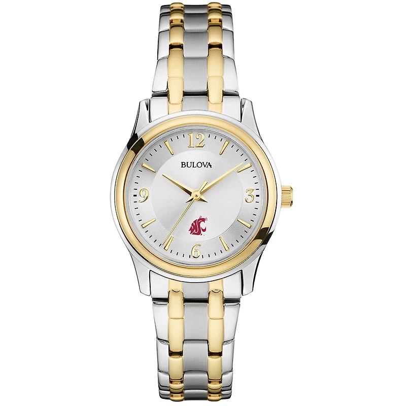 Women's Bulova Silver/Gold Washington State Cougars Classic Two-Tone Round Watch