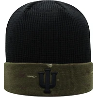 Men's Top of the World Olive/Black Indiana Hoosiers OHT Military Appreciation Skully Cuffed Knit Hat