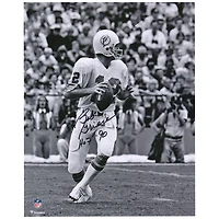 Bob Griese Miami Dolphins Autographed 16" x 20" Black & White Passing Photograph with "HOF 90" Inscription