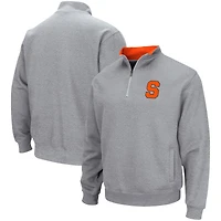 Men's Colosseum Heathered Gray Syracuse Orange Tortugas Team Logo Quarter-Zip Jacket