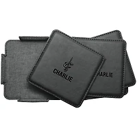 Cleveland Cavaliers 4-Pack Personalized Leather Coaster Set