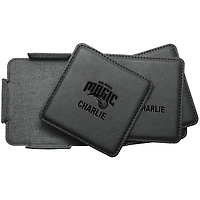 Orlando Magic 4-Pack Personalized Leather Coaster Set