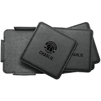Washington Wizards 4-Pack Personalized Leather Coaster Set
