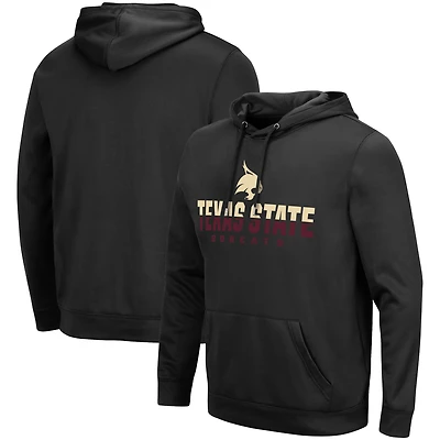 Men's Colosseum Black Texas State Bobcats Lantern Pullover Hoodie