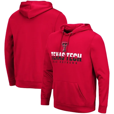 Men's Colosseum Red Texas Tech Raiders Lantern Pullover Hoodie