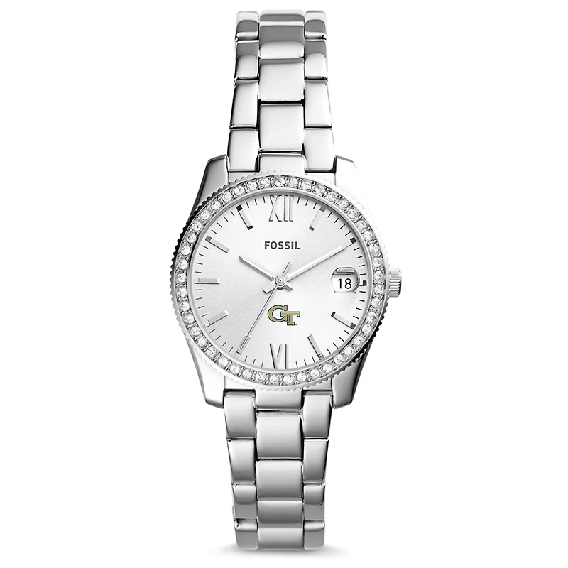 Women's Fossil Georgia Tech Yellow Jackets Scarlette Mini Three-Hand Date Watch