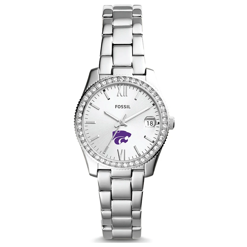 Women's Fossil Kansas State Wildcats Scarlette Mini Three-Hand Date Watch