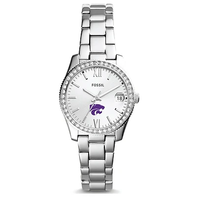 Women's Fossil Kansas State Wildcats Scarlette Mini Three-Hand Date Watch