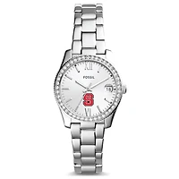 Women's Fossil NC State Wolfpack Scarlette Mini Three-Hand Date Watch