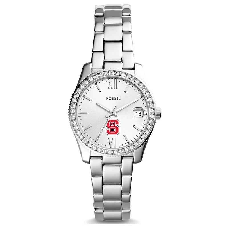 Women's Fossil NC State Wolfpack Scarlette Mini Three-Hand Date Watch
