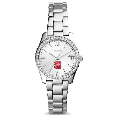 Women's Fossil NC State Wolfpack Scarlette Mini Three-Hand Date Watch