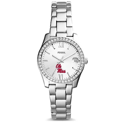 Women's Fossil Ole Miss Rebels Scarlette Mini Three-Hand Date Watch