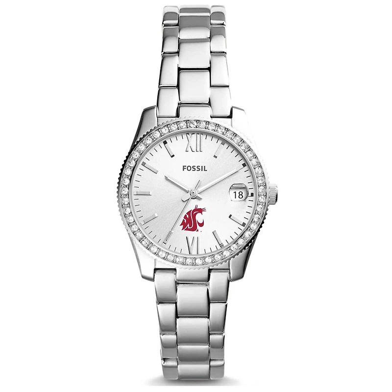 Women's Fossil Washington State Cougars Scarlette Mini Three-Hand Date Watch