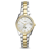 Women's Fossil Georgia Tech Yellow Jackets Scarlette Mini Two Tone Stainless Steel Watch
