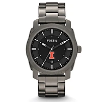 Fossil Illinois Fighting Illini Machine Smoke Stainless Steel Watch