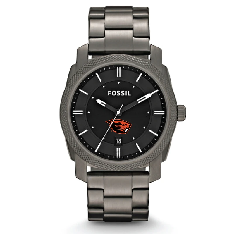 Fossil Oregon State Beavers Machine Smoke Stainless Steel Watch