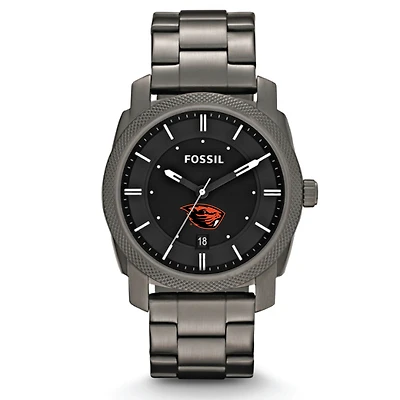 Fossil Oregon State Beavers Machine Smoke Stainless Steel Watch