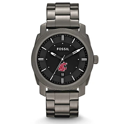 Fossil Washington State Cougars Machine Smoke Stainless Steel Watch