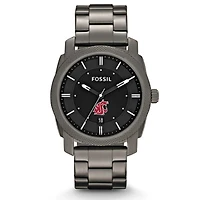 Fossil Washington State Cougars Machine Smoke Stainless Steel Watch
