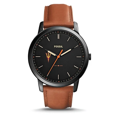 Fossil Arizona State Sun Devils The Minimalist Slim Leather Watch