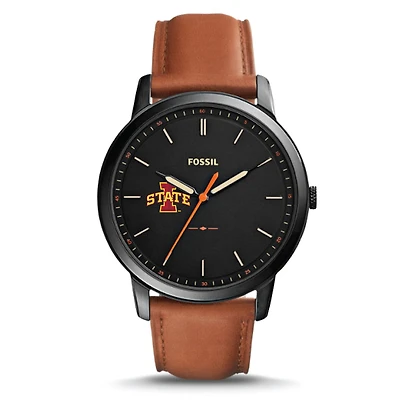 Fossil Iowa State Cyclones The Minimalist Slim Leather Watch