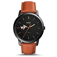 Fossil Virginia Tech Hokies The Minimalist Slim Leather Watch