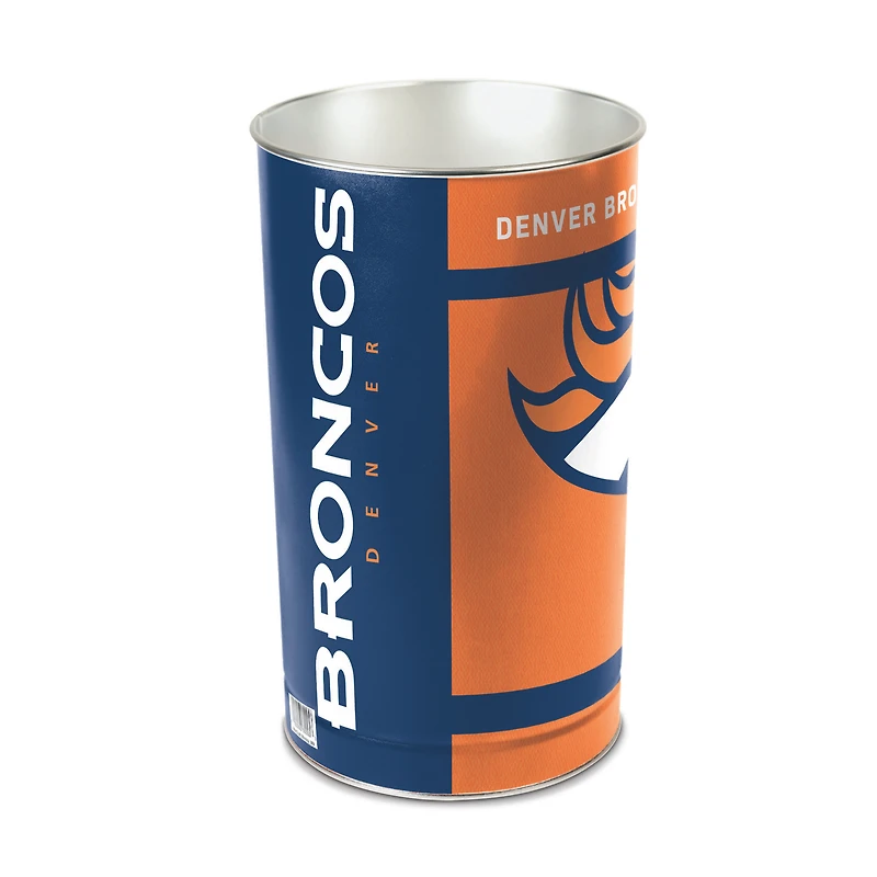 WinCraft Denver Broncos 15'' Tapered Wastebasket