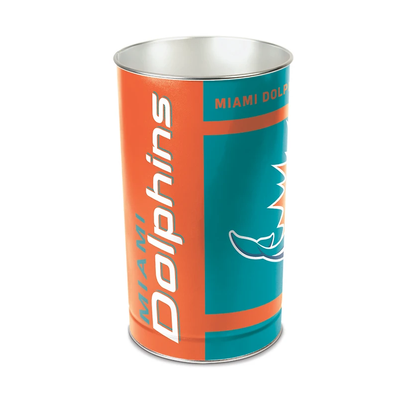 WinCraft Miami Dolphins 15'' Tapered Wastebasket