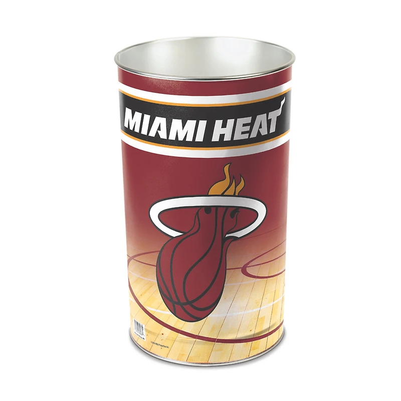 WinCraft Miami Heat 15'' Tapered Wastebasket
