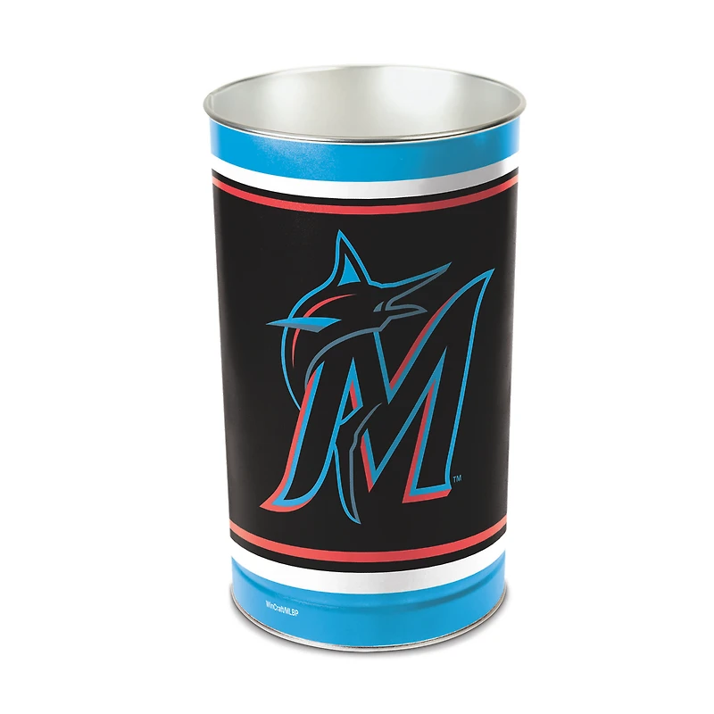WinCraft Miami Marlins 15'' Tapered Wastebasket