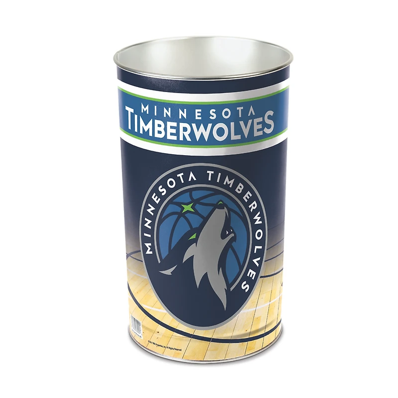 WinCraft Minnesota Timberwolves 15'' Tapered Wastebasket