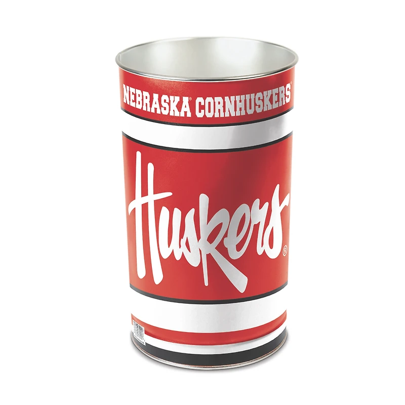 WinCraft Nebraska Huskers 15'' Tapered Wastebasket