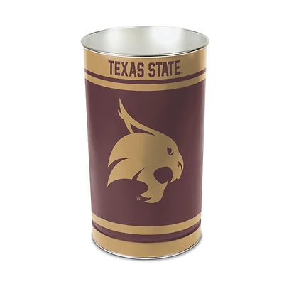 WinCraft Texas State Bobcats 15'' Tapered Wastebasket