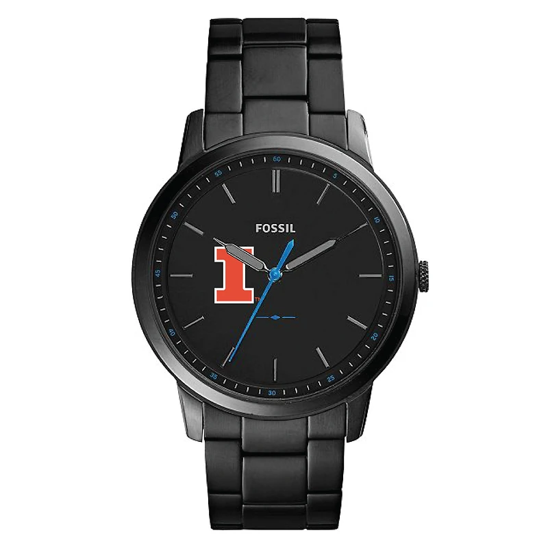 Fossil Illinois Fighting Illini The Minimalist Slim Stainless Steel Watch