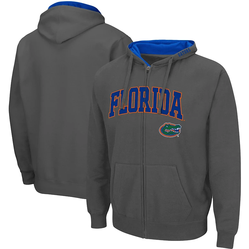 Men's Colosseum Florida Gators Arch & Logo 3.0 Full-Zip Hoodie