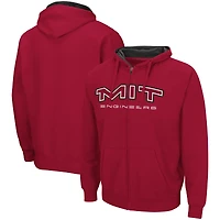 Men's Colosseum Cardinal MIT Engineers Arch & Logo 3.0 Full-Zip Hoodie