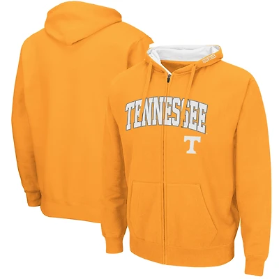 Men's Colosseum Tennessee Orange Volunteers Arch & Logo 3.0 Full-Zip Hoodie