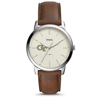 Fossil Georgia Tech Yellow Jackets The Minimalist Leather Watch