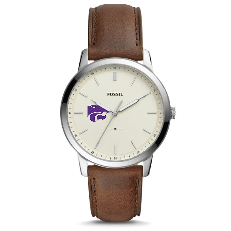 Fossil Kansas State Wildcats The Minimalist Leather Watch