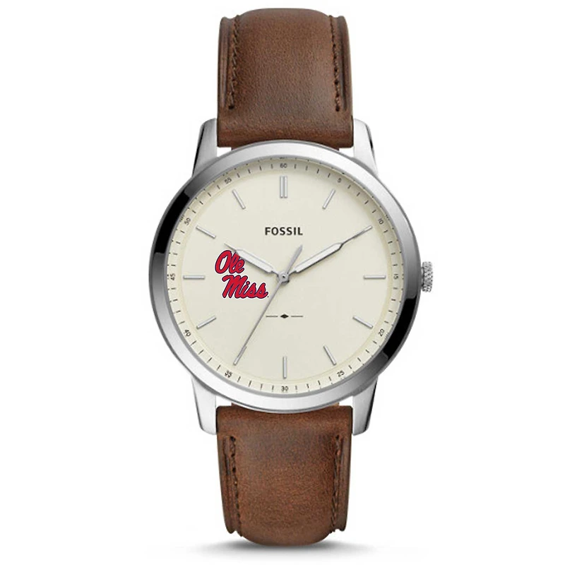 Fossil Ole Miss Rebels The Minimalist Leather Watch