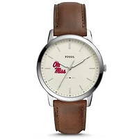 Fossil Ole Miss Rebels The Minimalist Leather Watch