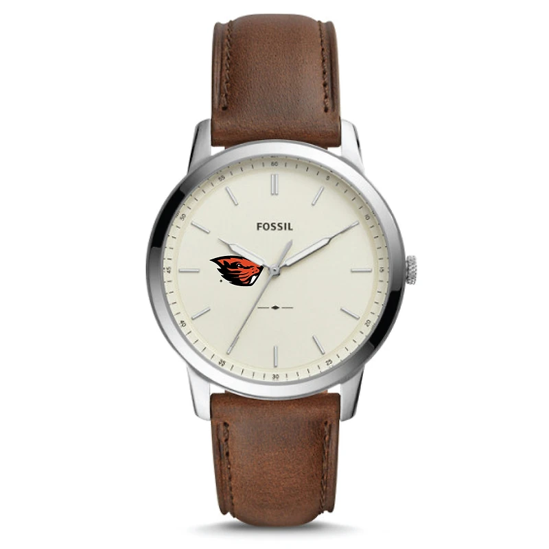 Fossil Oregon State Beavers The Minimalist Leather Watch