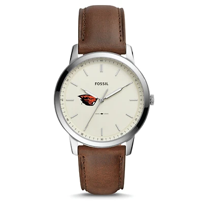 Fossil Oregon State Beavers The Minimalist Leather Watch
