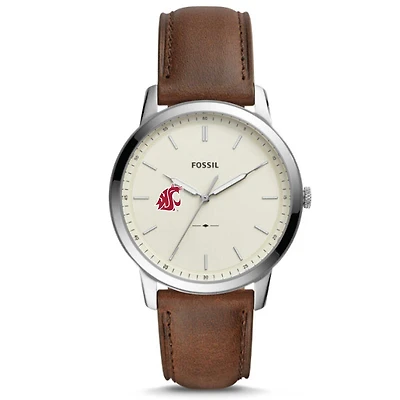 Fossil Washington State Cougars The Minimalist Leather Watch