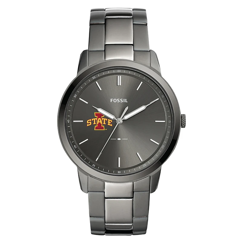 Men's Fossil Iowa State Cyclones The Minimalist Three-Hand Smoke Watch