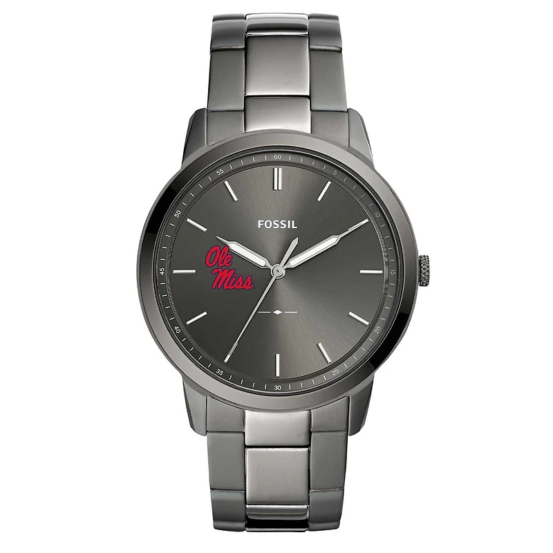 Men's Fossil Ole Miss Rebels The Minimalist Three-Hand Smoke Watch