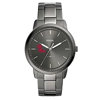 Men's Fossil Ole Miss Rebels The Minimalist Three-Hand Smoke Watch